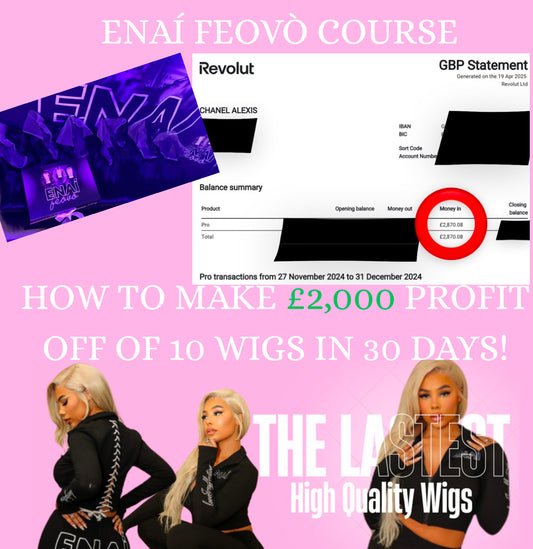 HOW I MADE £2,000 PROFIT IN MY FIRST 30 DAYS OF SELLING WIGS!